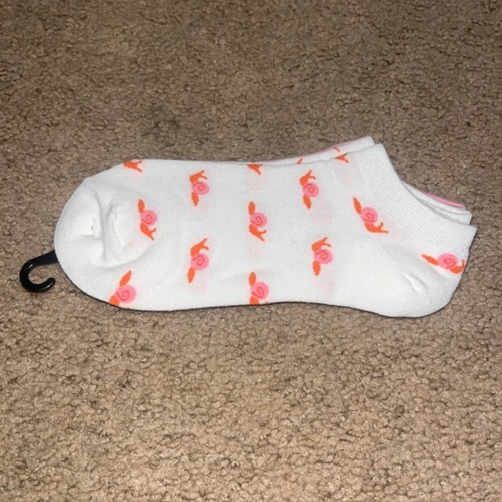 Kate Spade Low Cut‎ Socks 3 Pairs Snail Print White Grey Pink One Size 4-10